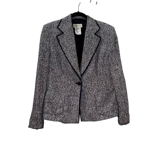 Vintage Louis Féraud Wool Blend Blazer- Tweed Luxury Designer Blazer- Size US 10 - Picture 1 of 15
